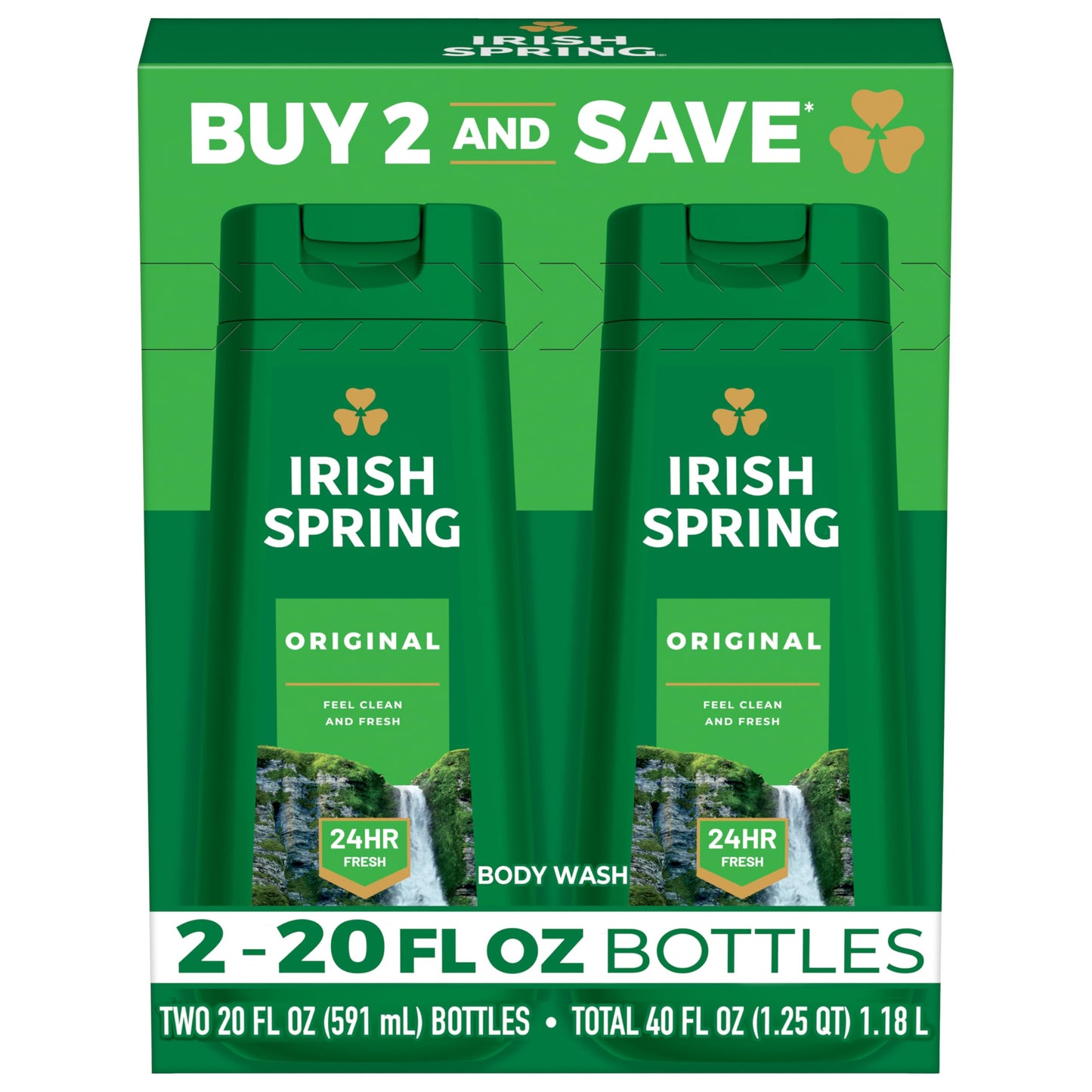 Irish Spring Original Moisturizing Body Wash for Men, 24-Hour Fresh, Face and Body Wash, Men’s Body Wash, Biodegradable Ingredients, Paraben Free Beauty and Personal Care Irish Spring Default Title
