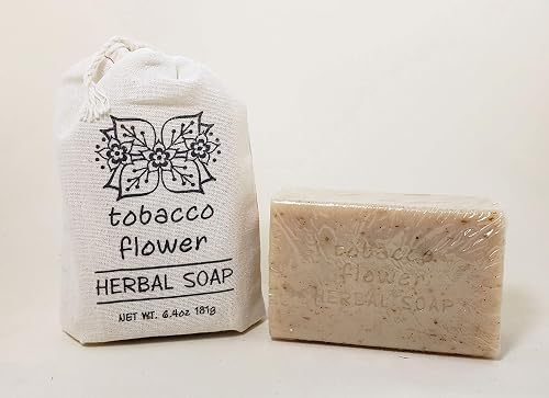 Greenwich Bay Trading Company Herbal Collection - 6.4oz Soap in Cloth Sack - Tobacco Flower