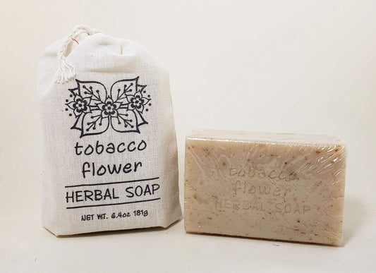 Greenwich Bay Trading Company Herbal Collection - 6.4oz Soap in Cloth Sack - Tobacco Flower