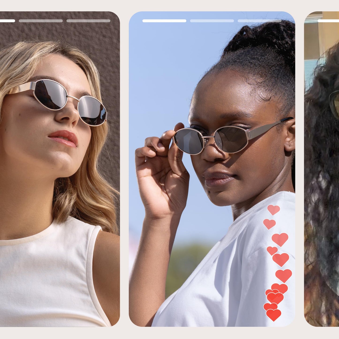 livho Retro Polarized Sunglasses - UV400 Protection, Oval Shape, Metal Frames - Matching Soft Case Inlcuded