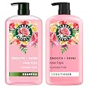 Herbal Essences Shampoo & Conditioner Set, Rose Hips + Passionfruit - Smooth Collection, Paraben-Free, Color-Safe, Shiny Hair with Jojoba & Vitamin E