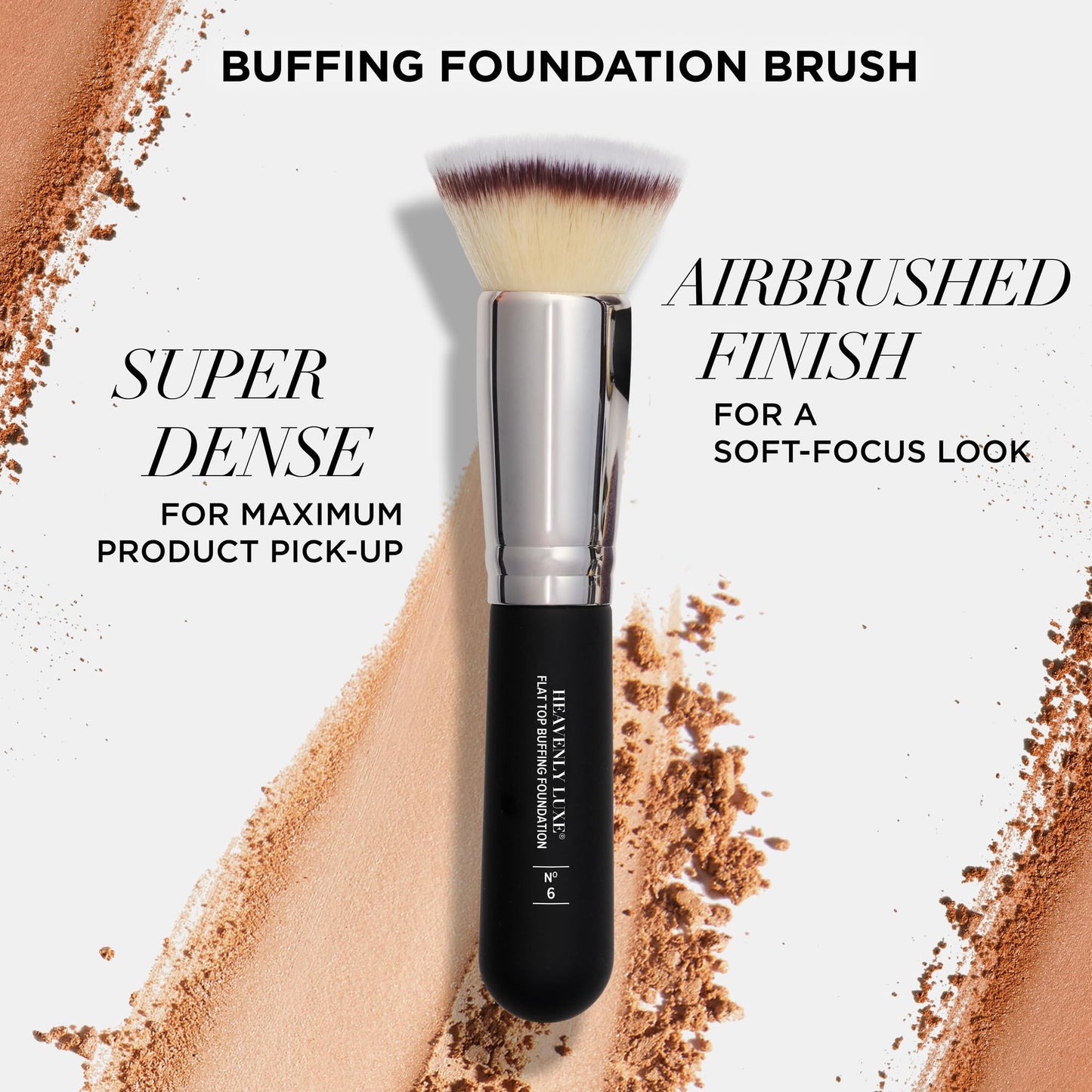 IT Cosmetics Heavenly Luxe Flat Top Buffing Foundation Brush #6 - Foundation Brush for Liquid Makeup & Foundation Powder - Makeup Brush