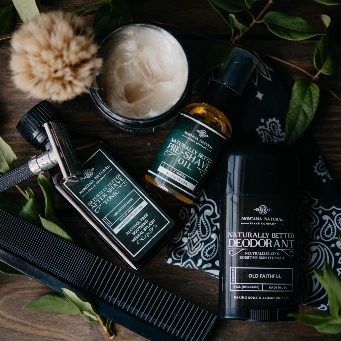 MNSC Unscented Naturally Better Shave Cream - Smooth Shave, Hypoallergenic Sensitive Skin Formula, Softer Skin, Prevents Razor Burn, Handcrafted…