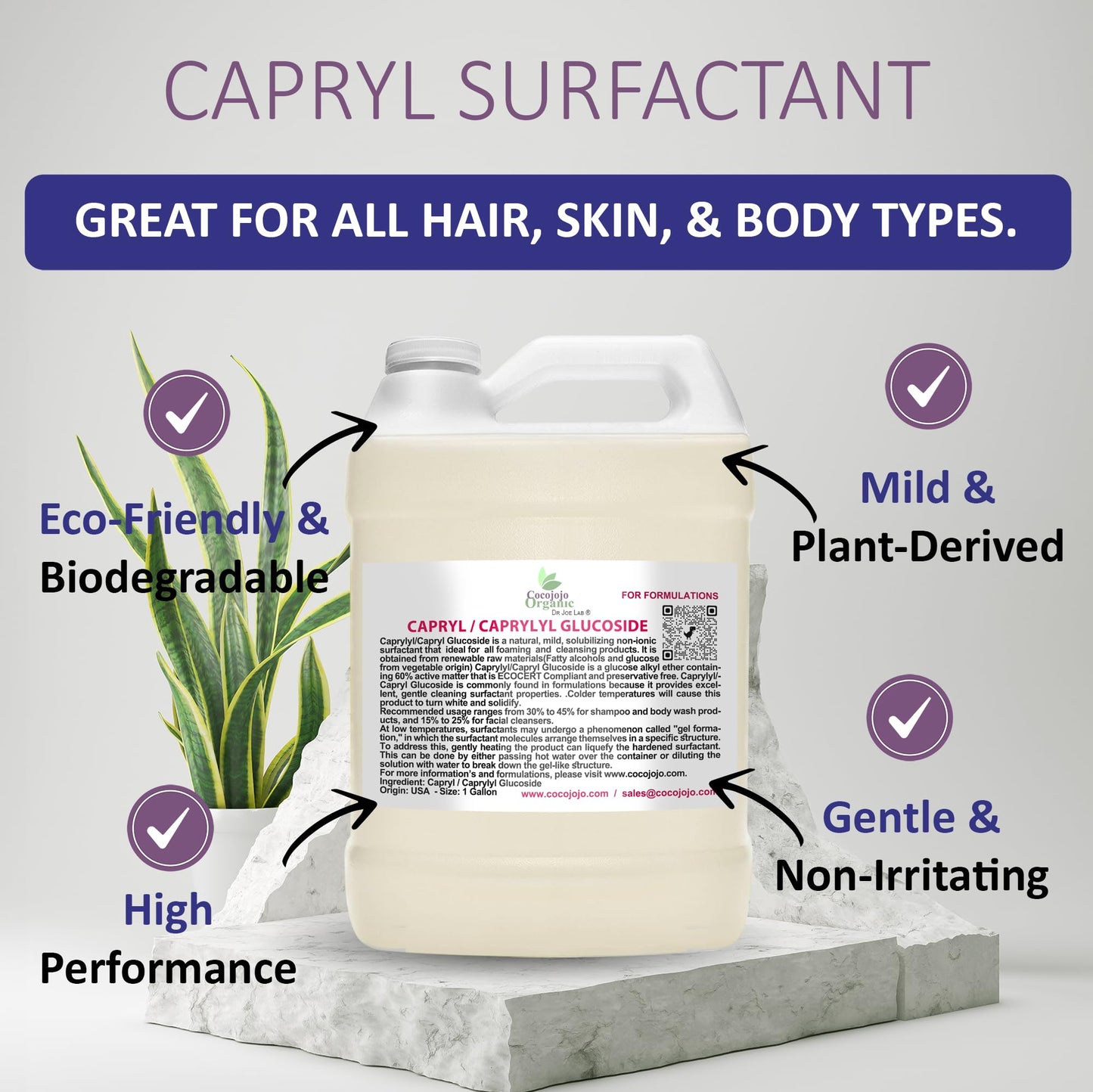 Dr Joe Lab Capryl Glucoside Liquid Surfactant - Caprylyl Natural, Plant Derived - DIY Skin Care - Shower Gels, Foaming, Body Soap, Shampoos Baby Beauty & Personal Care Dr Joe Lab