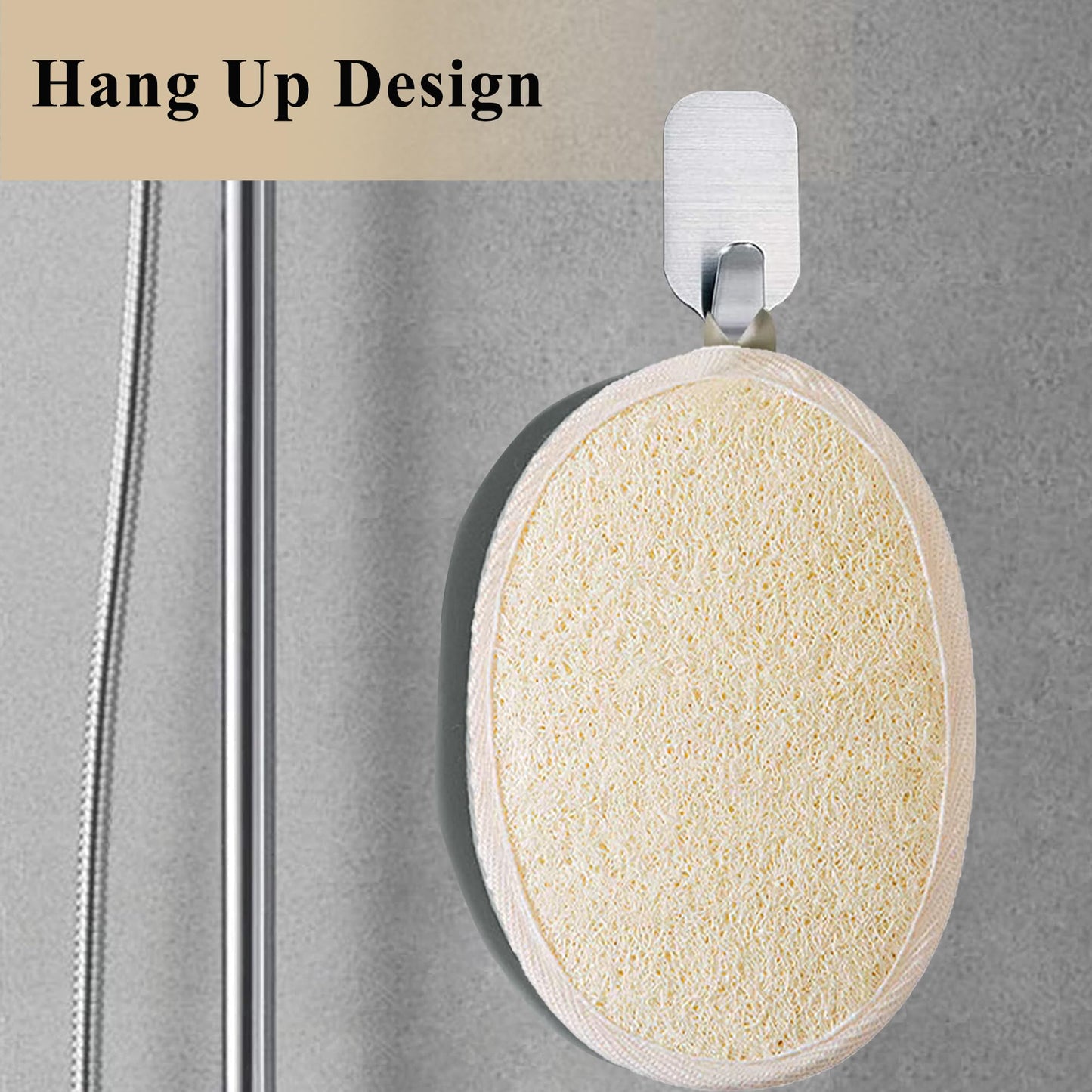 [Pack of 6] Loofah Sponge Pads Natural Organic Bath Luffa Sponges Pads Natural Bath Shower Loofah Body Scrubber Sponges for Exfoliating Your Skin
