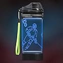 CoolGift Mart Hockey Gifts, Light Up 3D Hockey Player Water Bottle, 14oz Tritan BPA Free - Best Gift for 4 5 6 7-Year-Old Boys Girls- Kids Drinking