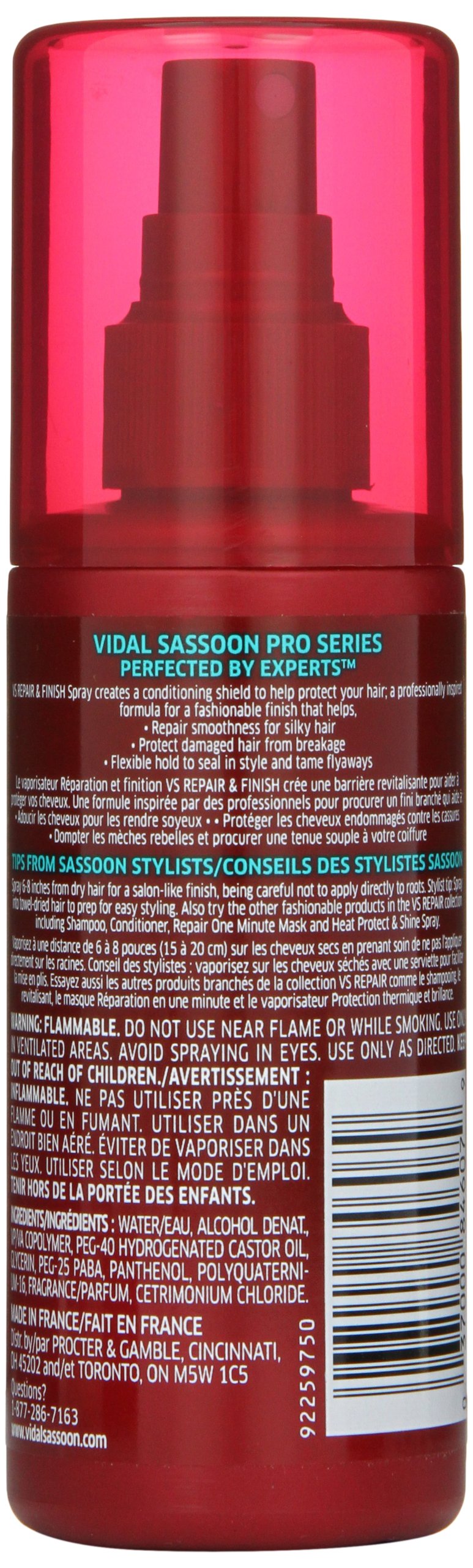 Vidal Sassoon Pro Series Repair & Finish Spray 5.07 Fl Oz