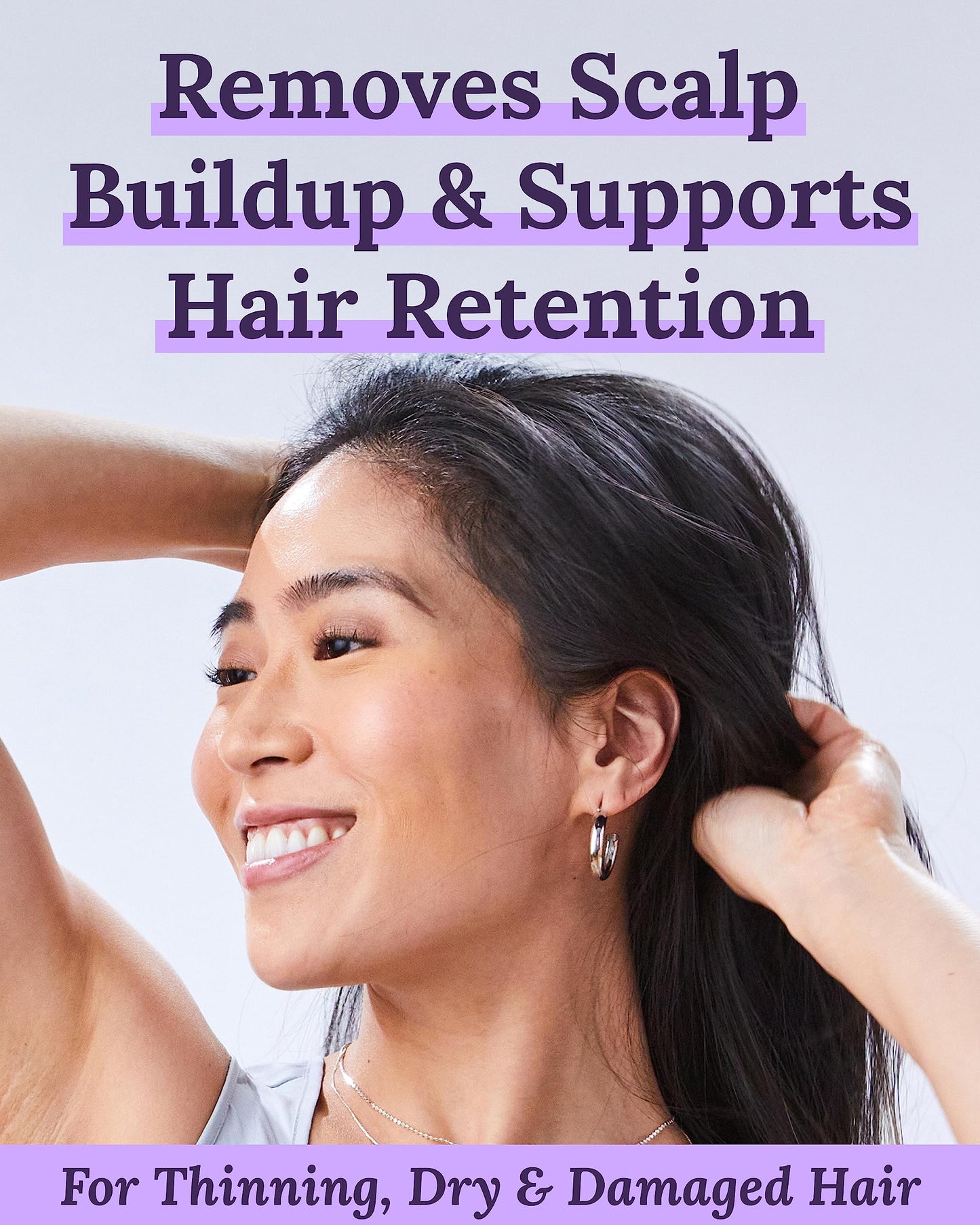 Micro Exfoliating Mask for Scalp & Hair - Keranique Clarifying Scalp Scrub for Women - Cleansing & Moisturizing Scalp Detox Conditioner - Creates