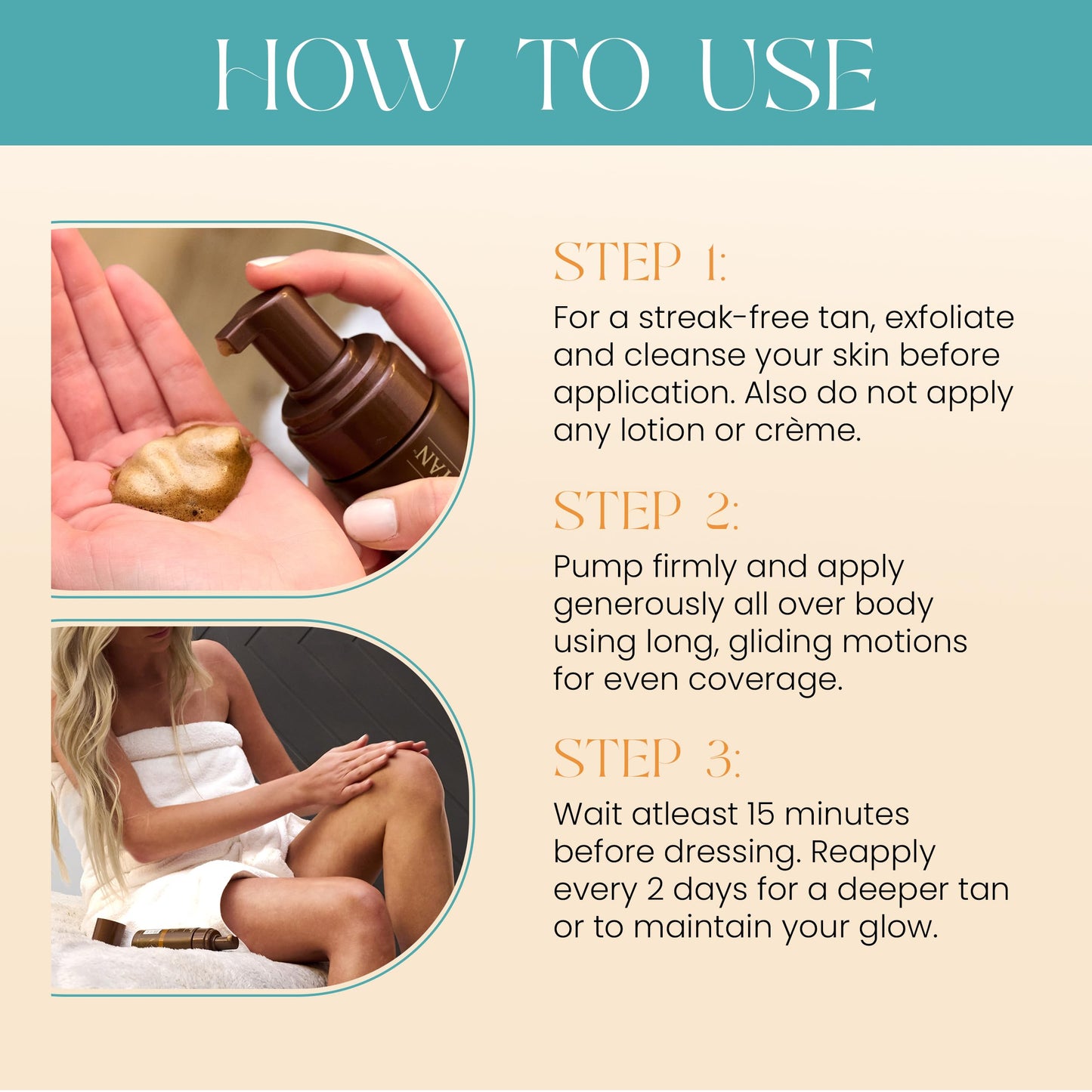 Body Drench QuickTan Self Tanner Mousse - Medium Dark Tan, Sunless Tanning Foam for Body, Natural-Looking Glow, 4.2 oz