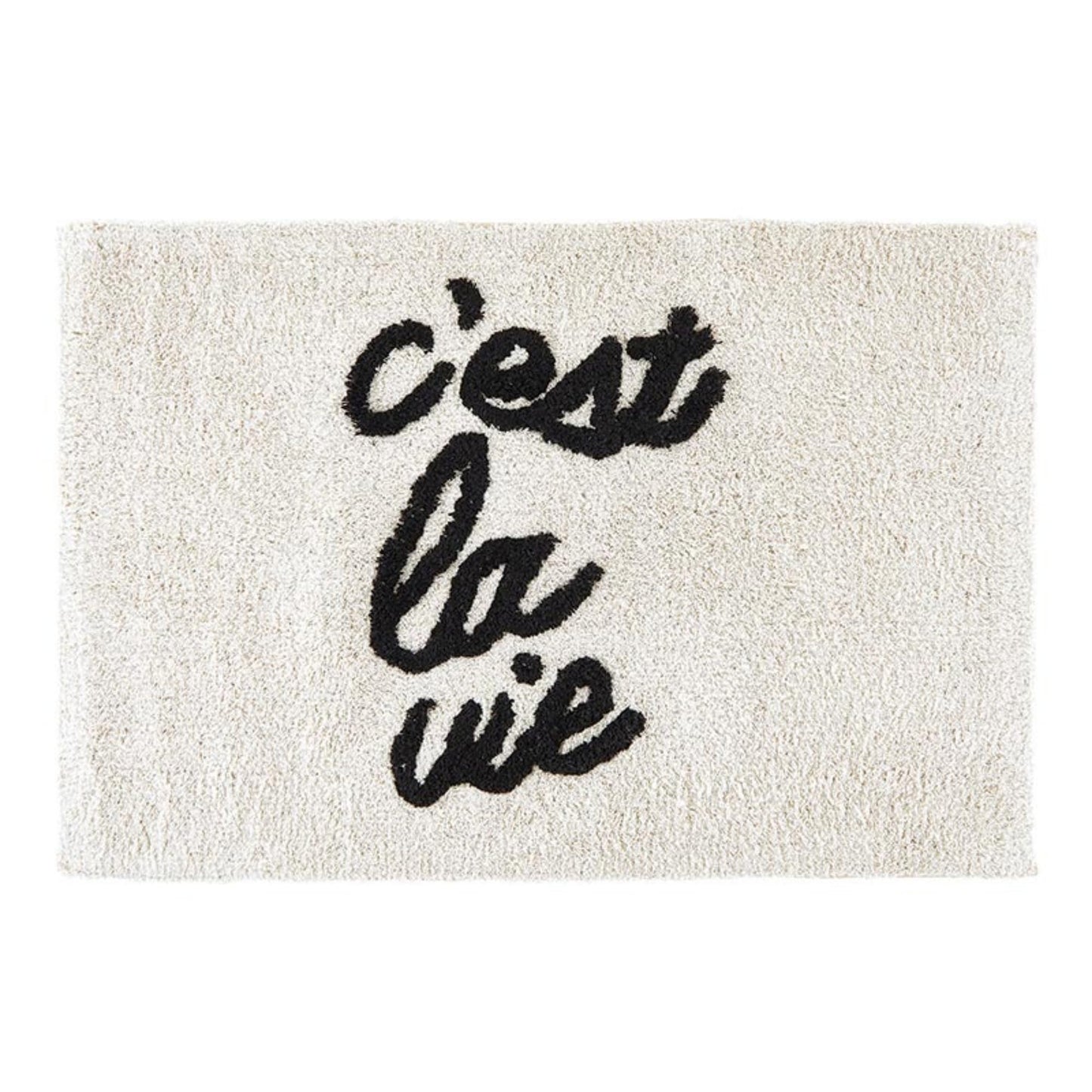 Bella Sleep + Spa Bathroom Rug 100% Cotton Plush Bath Mat, 30" W x 20" H, C'est La Vie