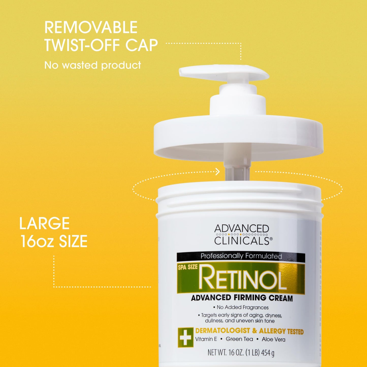 Advanced Clinicals Retinol Body Lotion & Face Moisturizer | Visible Anti Aging Skin Care Retinol Body Cream For Women & Men Targets Look Of Fine