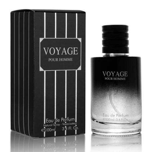 Voyage for Men Eau De Parfum - Sophisticated Male Fragrance Composition of bergamot, Pepper, Lavender, Star Anise & Nutmeg - Base of Peppery & Vanilla