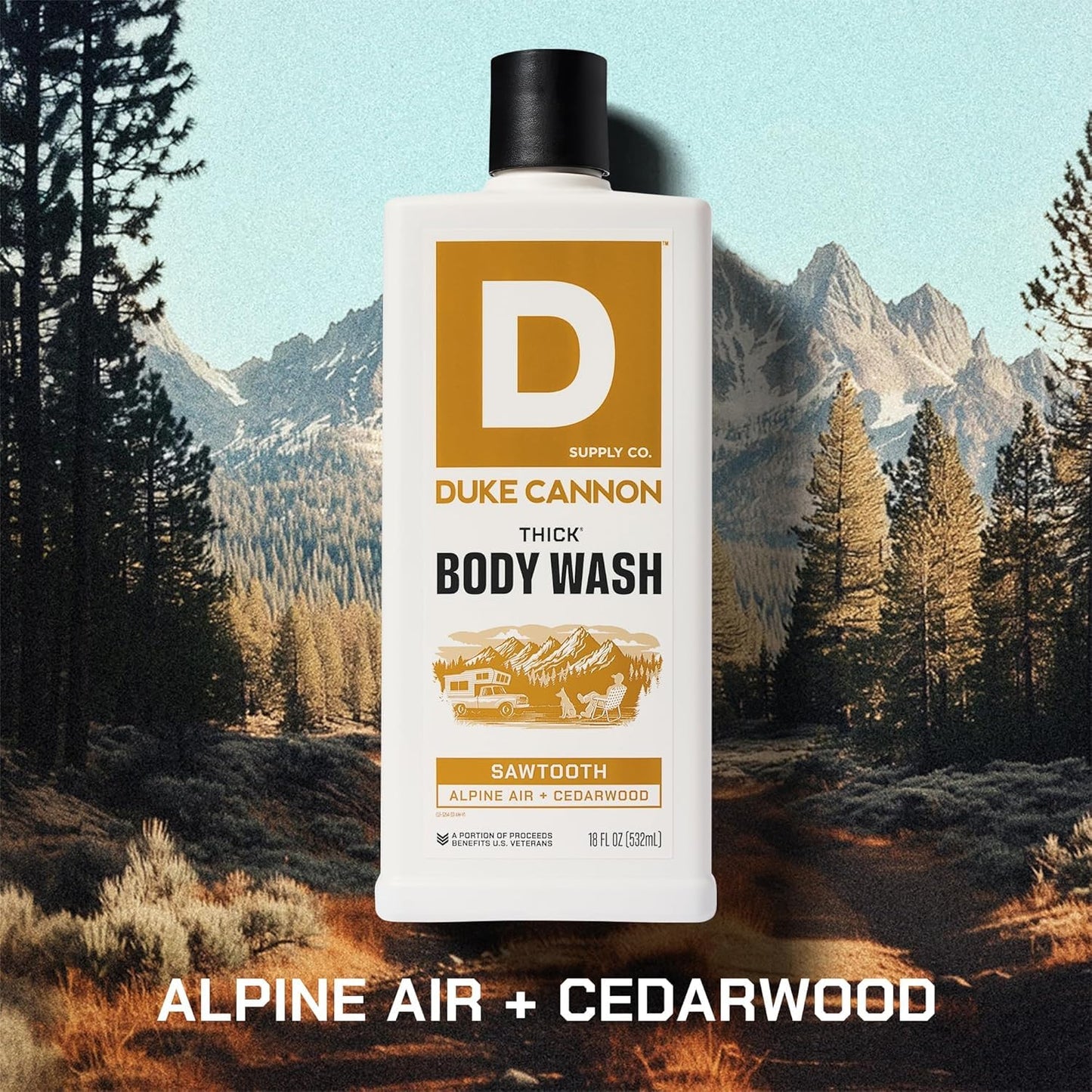 Duke Cannon Supply Co. Mens THICK Body Wash - Free of Sulfate, Paraben, & Phthalates Leaving Skin Soft and Hydrated - High Viscosity Odor Protection