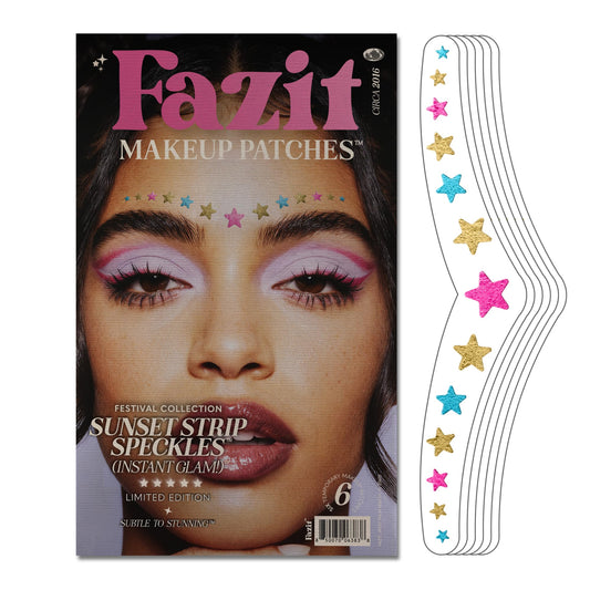 Fazit Makeup Patches - Sunset Strip Speckles - Glow Up Make-Up Patches - Cute Glitter Makeup Accessories for Women - Cosmetic Glitter for Face Beauty & Personal Care Fazit