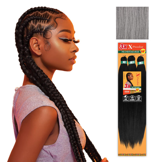 Sensationnel X-pression prestretched braiding hair - 3x braid 58 inch all kanekalon flame retardant synthetic braid for box braids and twists (1 pack Beauty and Personal Care Sensationnel Default Title