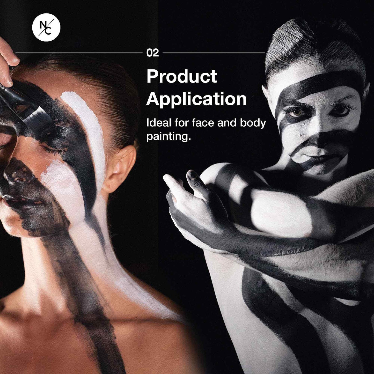 Narrative Cosmetics Water-Activated Face & Body Paint - Highly Pigmented, Long-Lasting Face & Body Paint for SFX, Cosplay, and Artistic Makeup