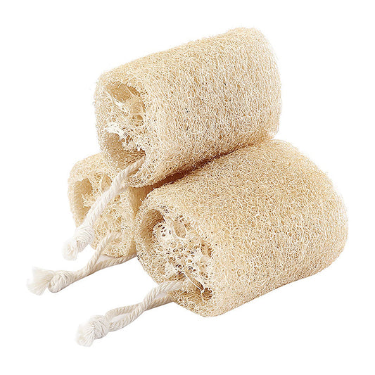 3PCS Natural Loofah Sponge Exfoliating Body Scrubber Sustainable Exfoliating with Egyptian Bath Get Clean Not Just Spread Soap for Face Back Eco
