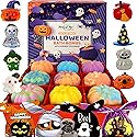 Bath Bombs for Kids with Surprise Toys Inside - Set of 9 Organic Halloween Bath Bombs, Gentle and Safe - Fizzy Balls with Rainbow Bubbles, Halloween…