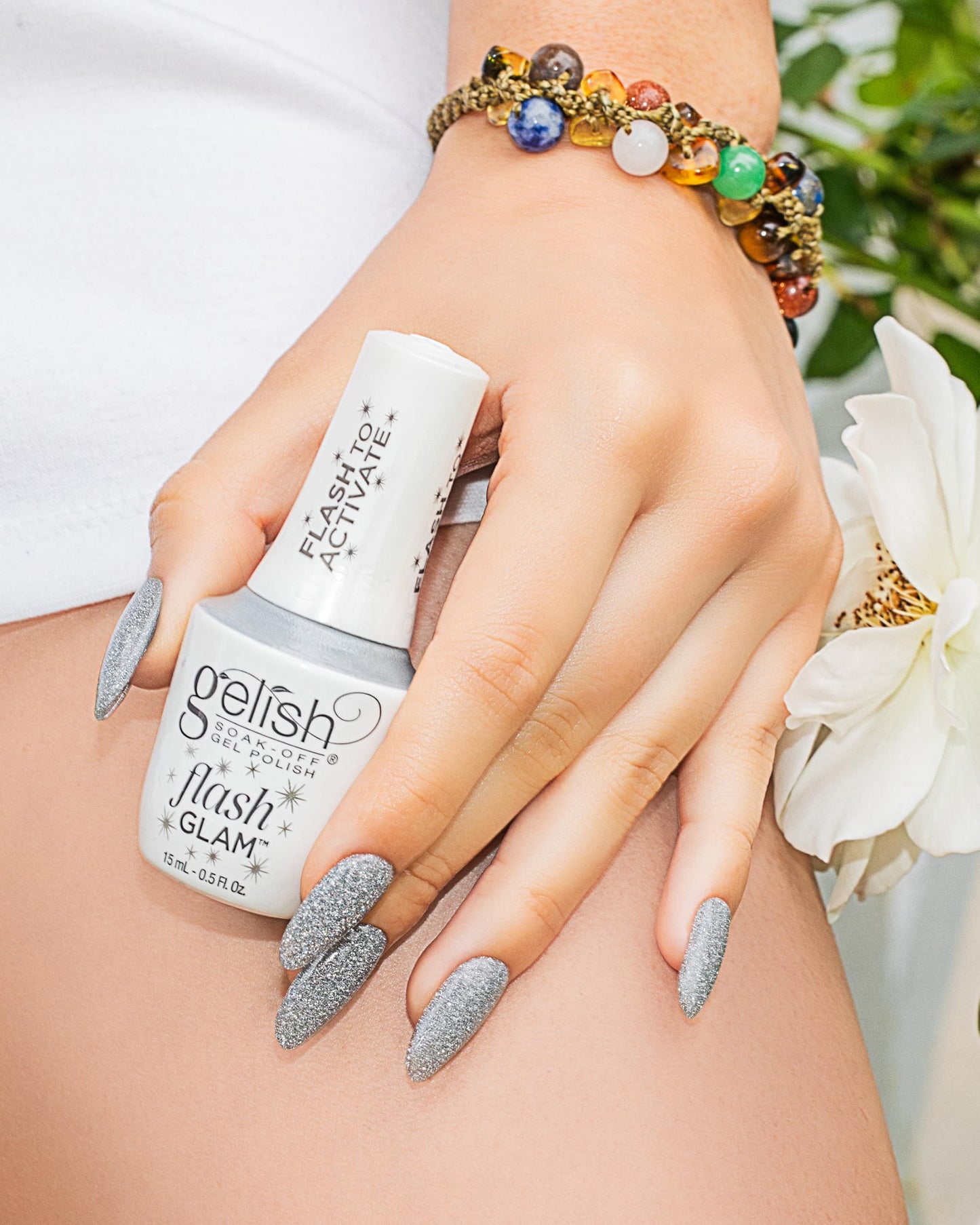 Gelish Flash Glam Sparkling Glitter Gel Polish - Dripping in Bling, 15 mL Beauty & Personal Care Gelish