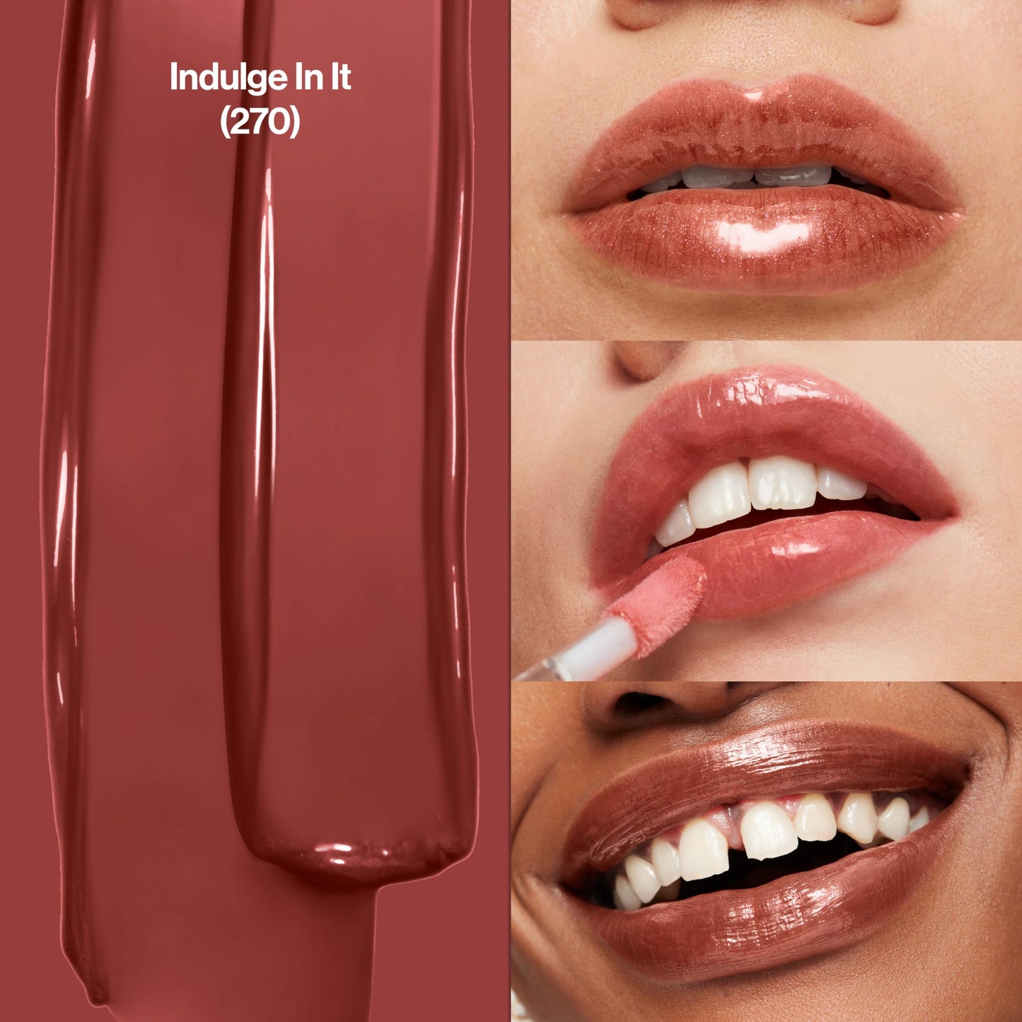Revlon Super Lustrous Lip Gloss, Non-Sticky, Hydrating, High Shine Finish, 270 Indulge In It, 0.13 oz