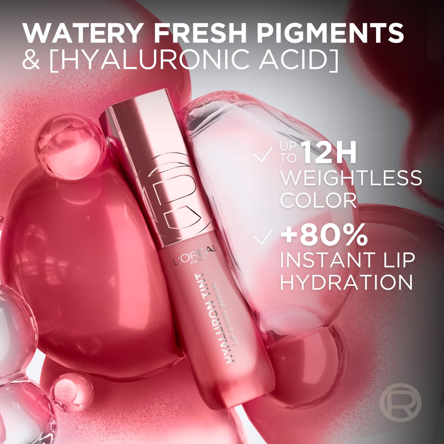 L'Oreal Paris Hyaluron Tint Lip Stain Serum, Long Lasting, Hydrating Lip Makeup Infused with Hyaluronic Acid, 601 Worth It (Pinky Nude) Beauty and Personal Care L'Oreal Paris