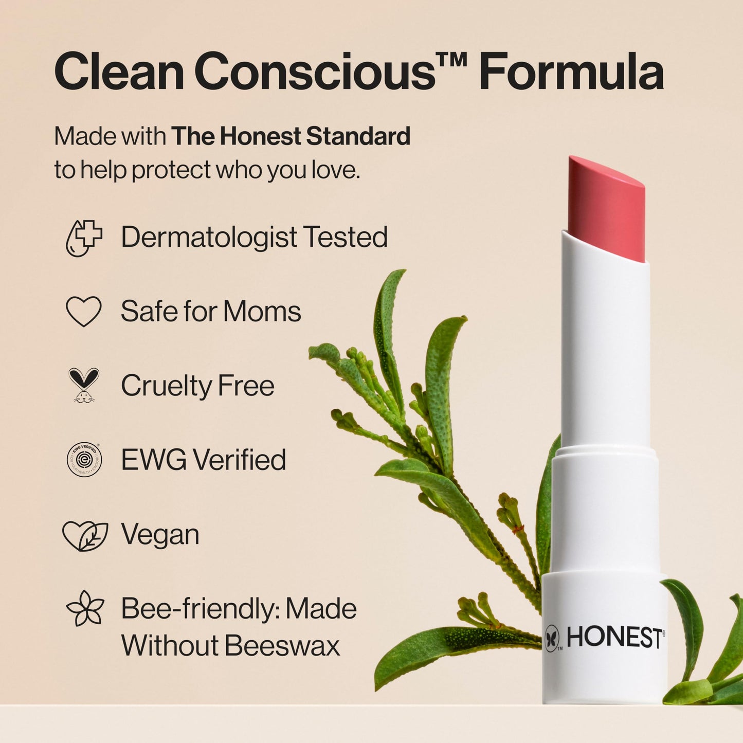 Honest Beauty Moisturizing Vegan Tinted Lip Balm, Antioxidant-Rich, Acai Extracts, Avocado Oil, Cruelty and Paraben-Free, Lychee Fruit