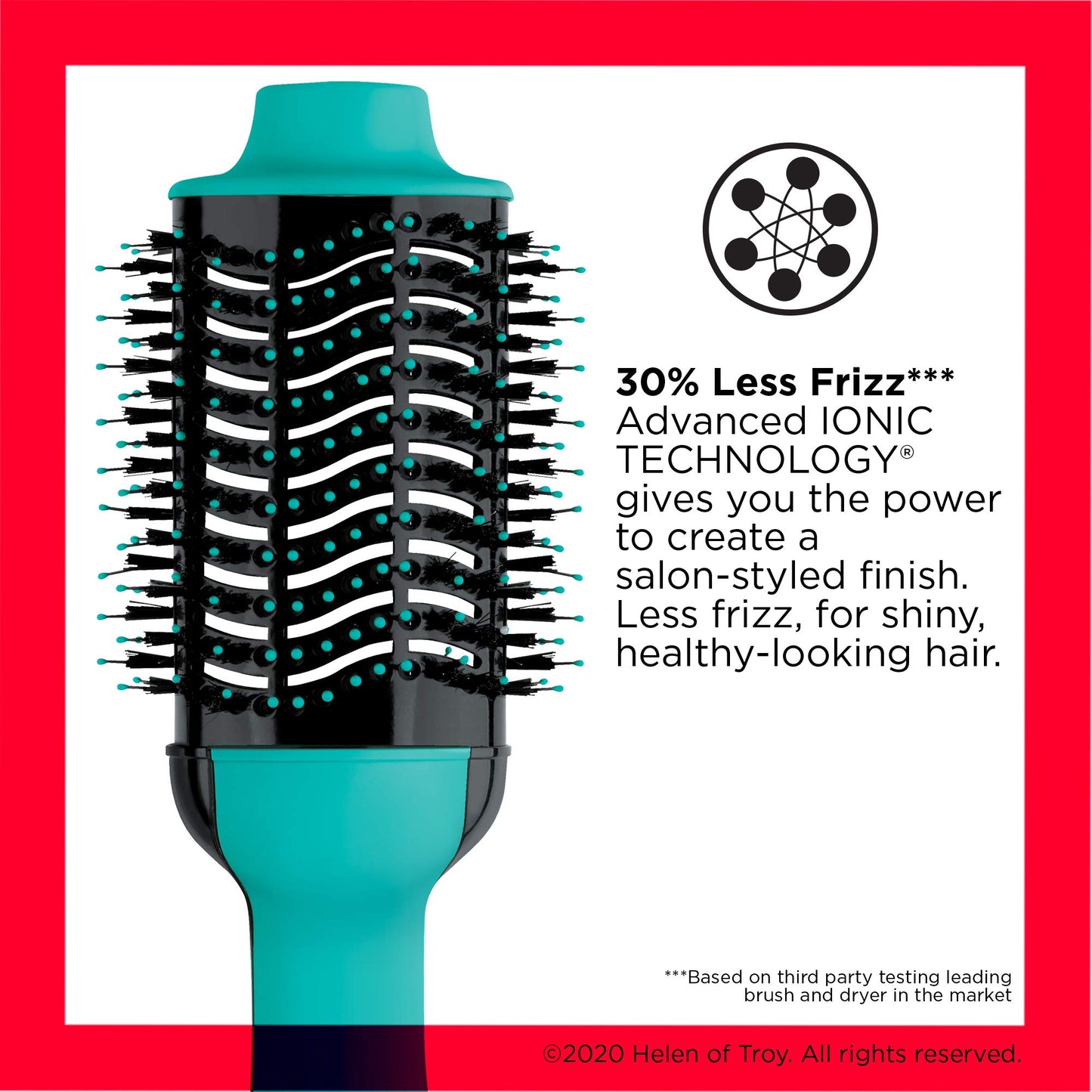 REVLON One Step Hair Dryer And Volumizer Hot Air Brush, Turquoise Volumizer, 1 Count