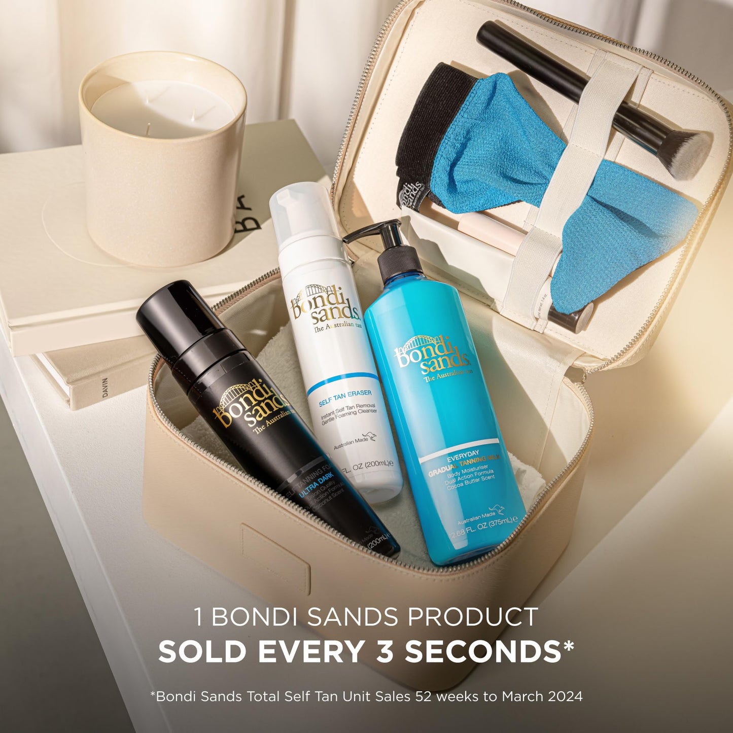 Bondi Sands Everyday Gradual Tanning Milk | Long-lasting, Tanning Body Moisturizer Enriched With Aloe Vera and Vitamin E for Glowing Skin, 12.68 Fl Oz
