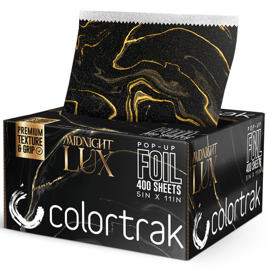 Colortrak Lux Pop-up Foil W/Dispenser (400 Count), Pre-cut Sheets, Non-Slip Embossed Texture, 5" x 11" Sheets for Hair Foil Coloring and Highlighting Beauty & Personal Care Colortrak