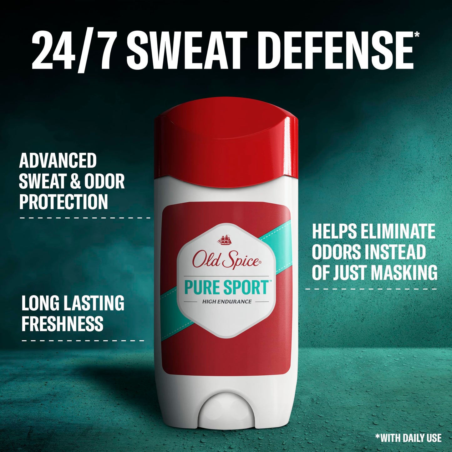 Old Spice Antiperspirant Deodorant For Men, High Endurance, 24/7 Sweat Defense & Odor Protection, 24/7 Freshness & Lasting Scent, Pure Sport Scent Beauty and Personal Care Old Spice
