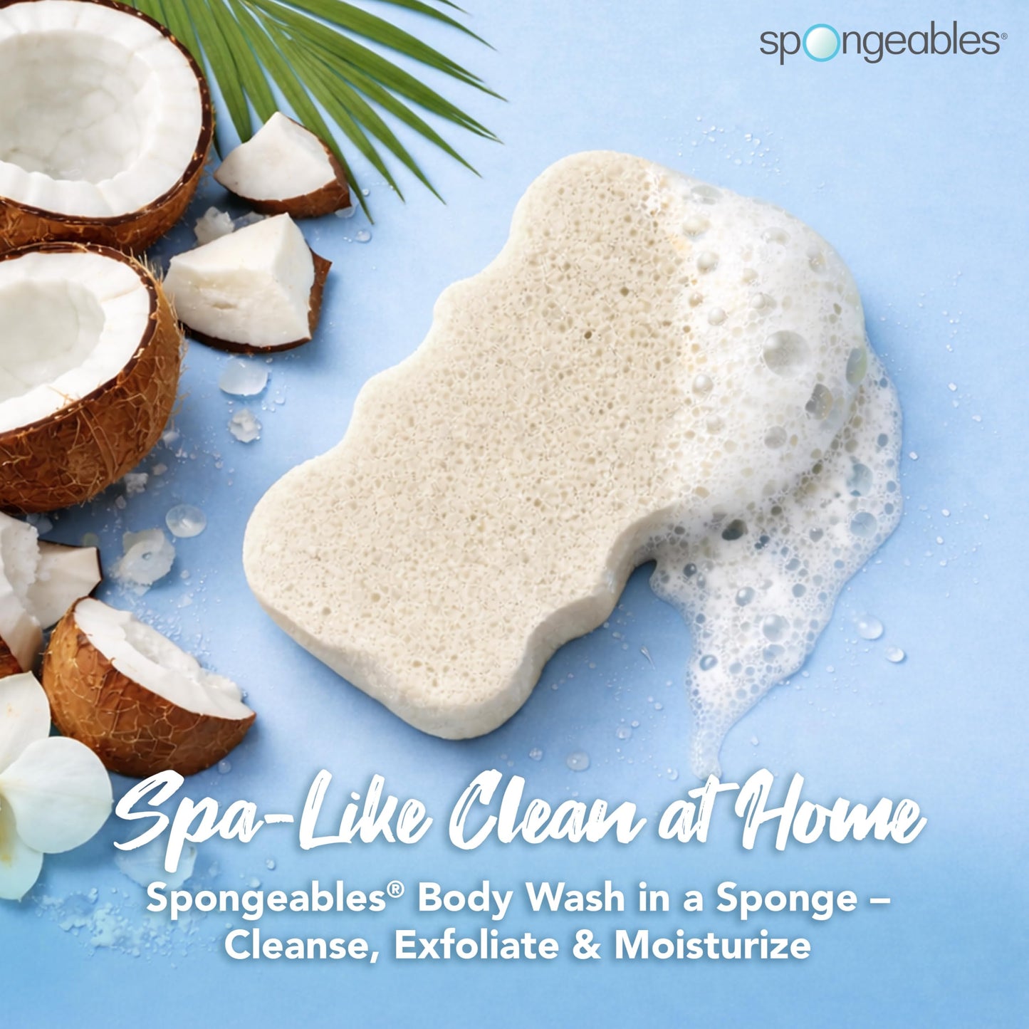 Spongeables Skinutrients Anti-Cellulite Body Wash in a Sponge, Spa Cellulite Massager, Reduce The Appearance of Cellulite, Moisturizer and Exfoliator