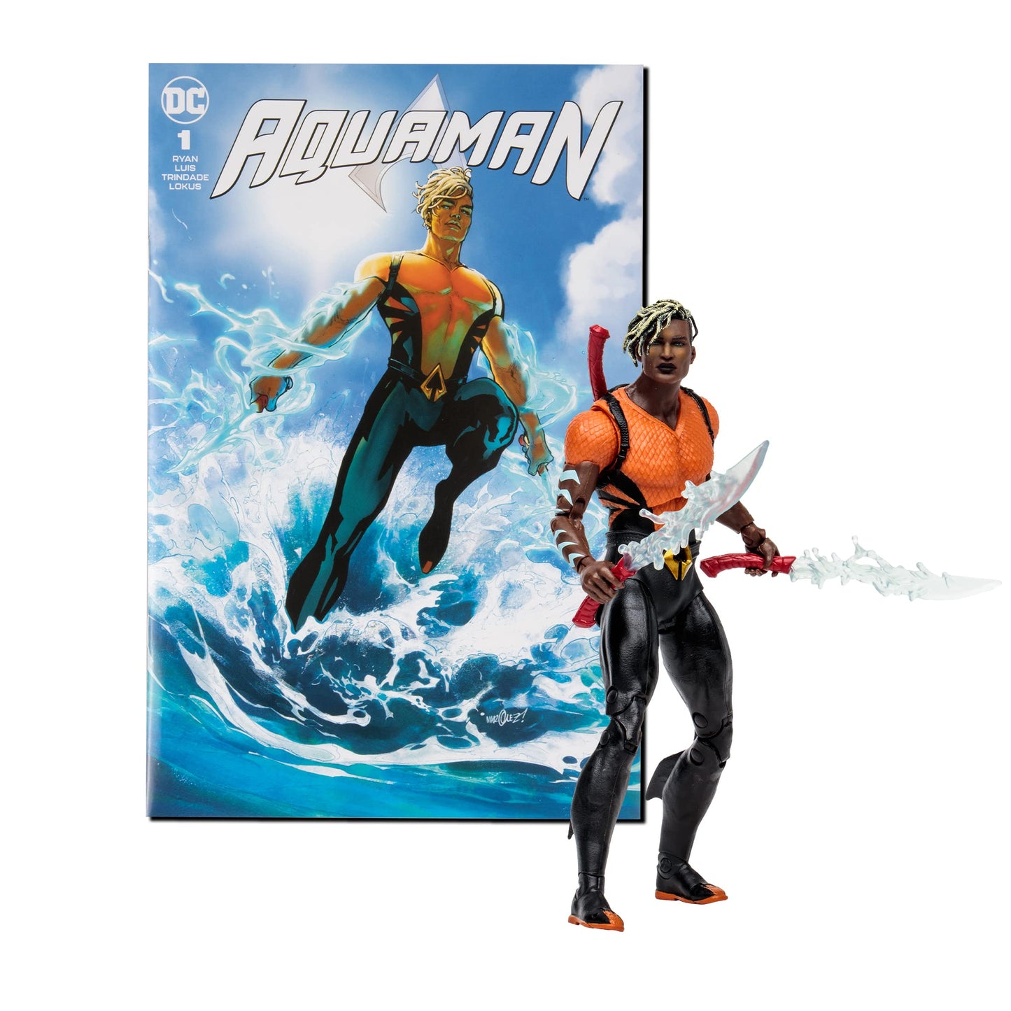 McFarlane Toys DC Direct Page Punchers Aqualad 7in Action Figure with Aquaman Comic
