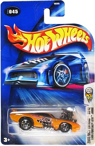 2003 First Editions -#33 1969 Pontiac GTO Judge Black Inside Blower #2003-45 Collectible Collector Car Mattel Hot Wheels 1:64 Scale