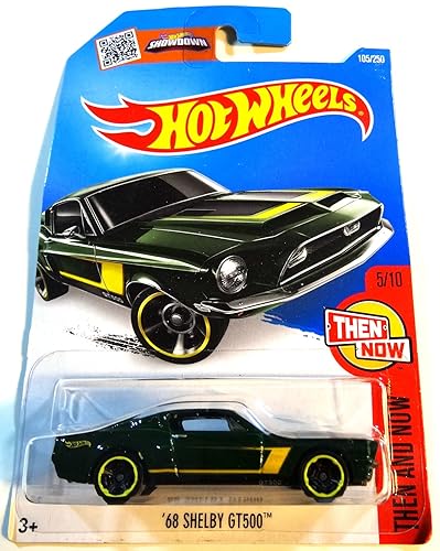 Hot Wheels, 2016 Then and Now, '68 Shelby GT500 [Green] Die-Cast Vehicle #105/250