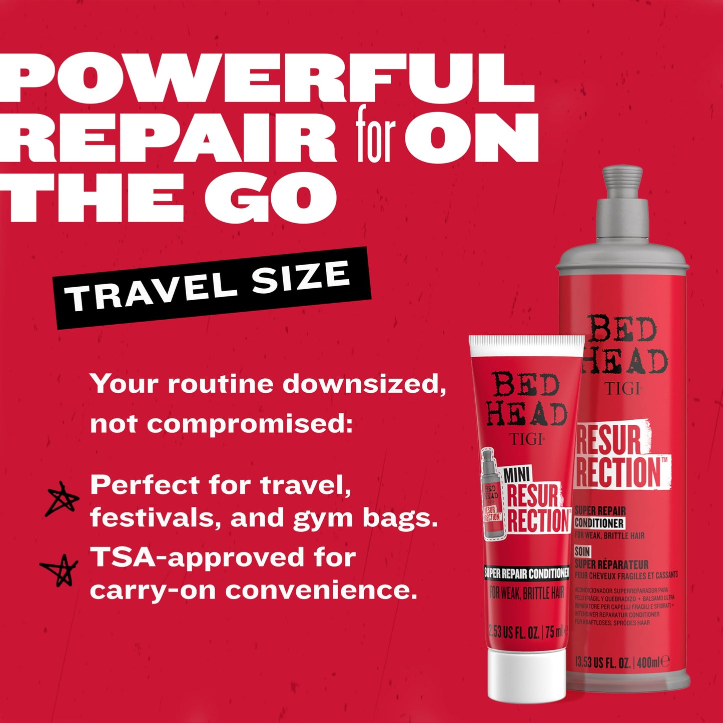 Bed Head by TIGI Resurrection Super Repair Conditioner Travel Mini - Repairing conditioner for dry, brittle and damaged hair with added moisture Beauty and Personal Care TIGI