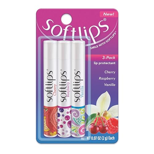 Softlips Daily Lip Moisturizer For Very Dry Lips, Multi-Flavored Lip Balms, Hydrates, Soothes & Prevents Dry, Chapped Lips, Smooth Glide Formula