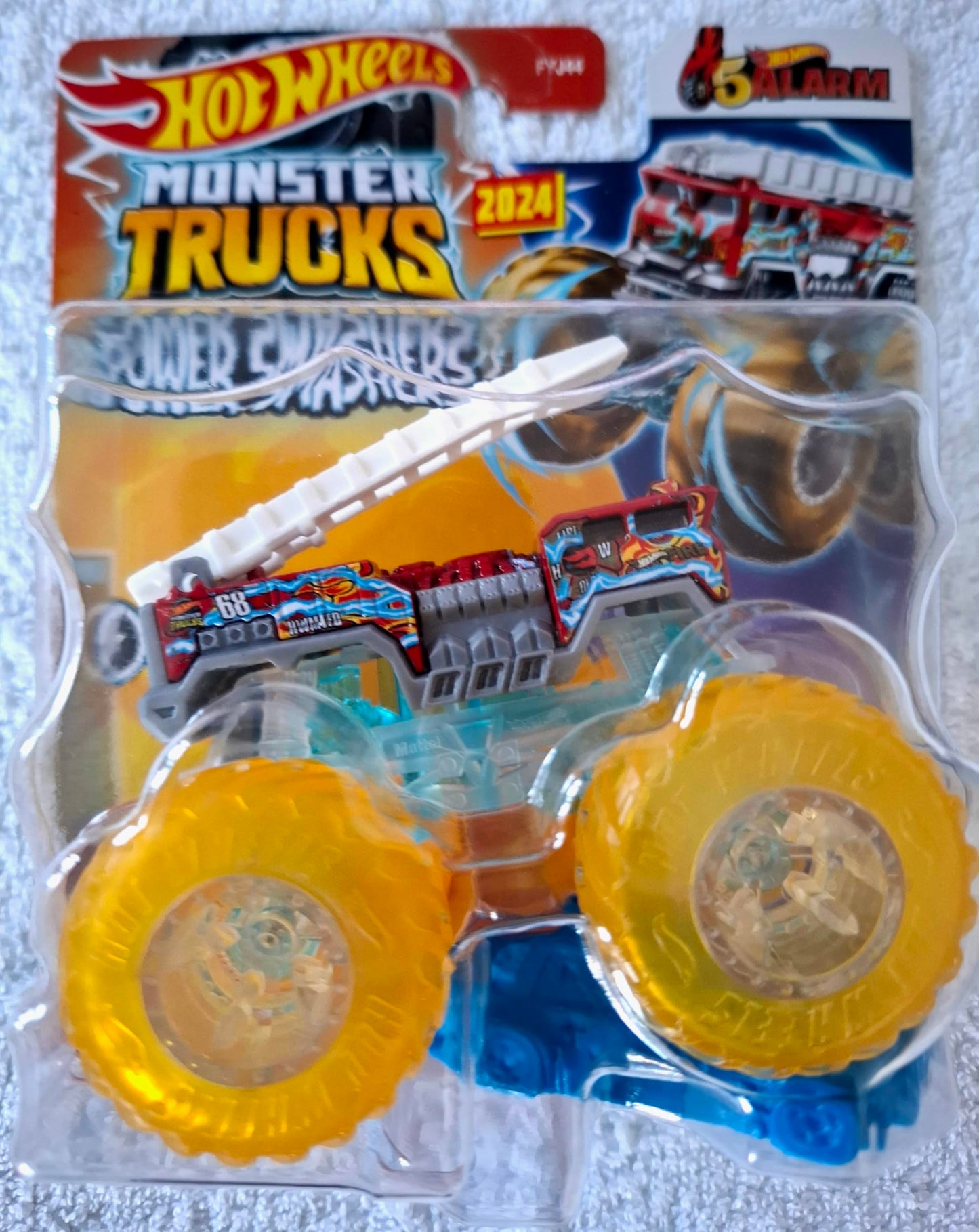 Hot Wheels Monster Trucks New for 2024 1:64 Scale Power Smashers (5 Alarm)