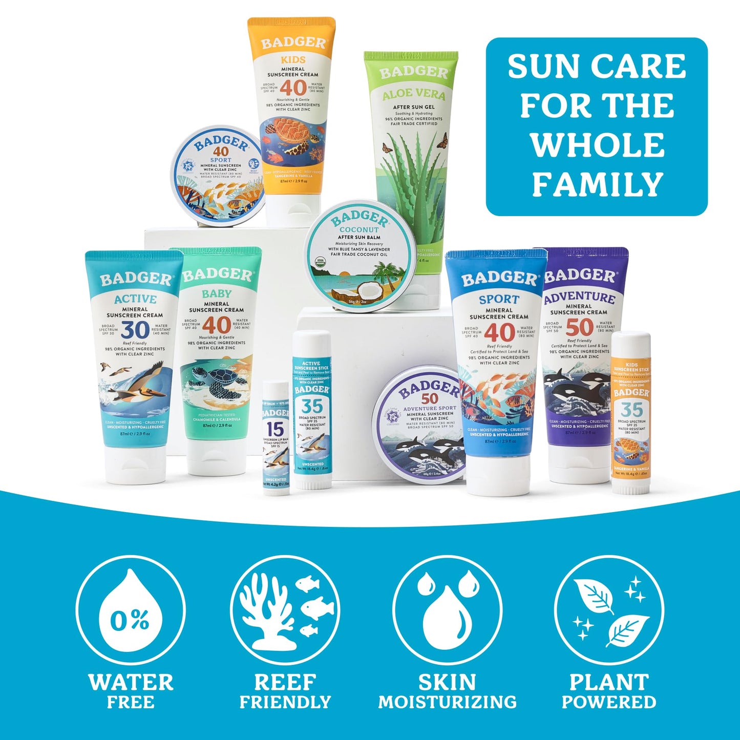 Badger Mineral Sunscreen Face Stick SPF 35, 97% Organic Unscented Zinc Oxide Travel Sunscreen, Coral Reef Safe Travel Size Stick, .65 oz Beauty and Personal Care Badger