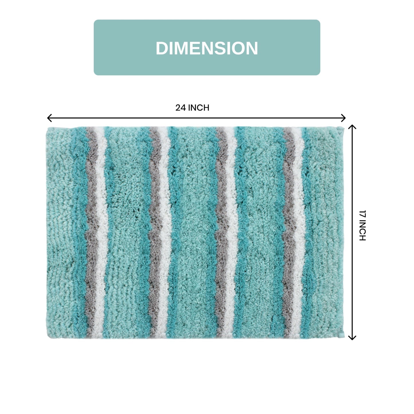 Home Weavers Glamour Collection 100% Polyester Microfiber Non-Slip Bath Rug,Extra Soft Microfiber Bedroom Shag Carpet with Anti-Slip…