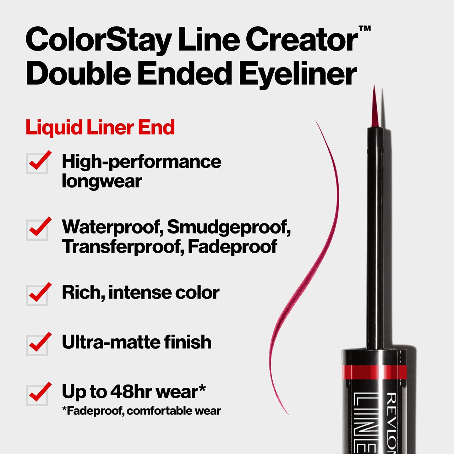 REVLON Liquid Eyeliner & Smoky Kohl Pencil, ColorStay Line Creator Eye Makeup, Waterproof & Transferproof, 152 Leathercraft, 0.004 oz
