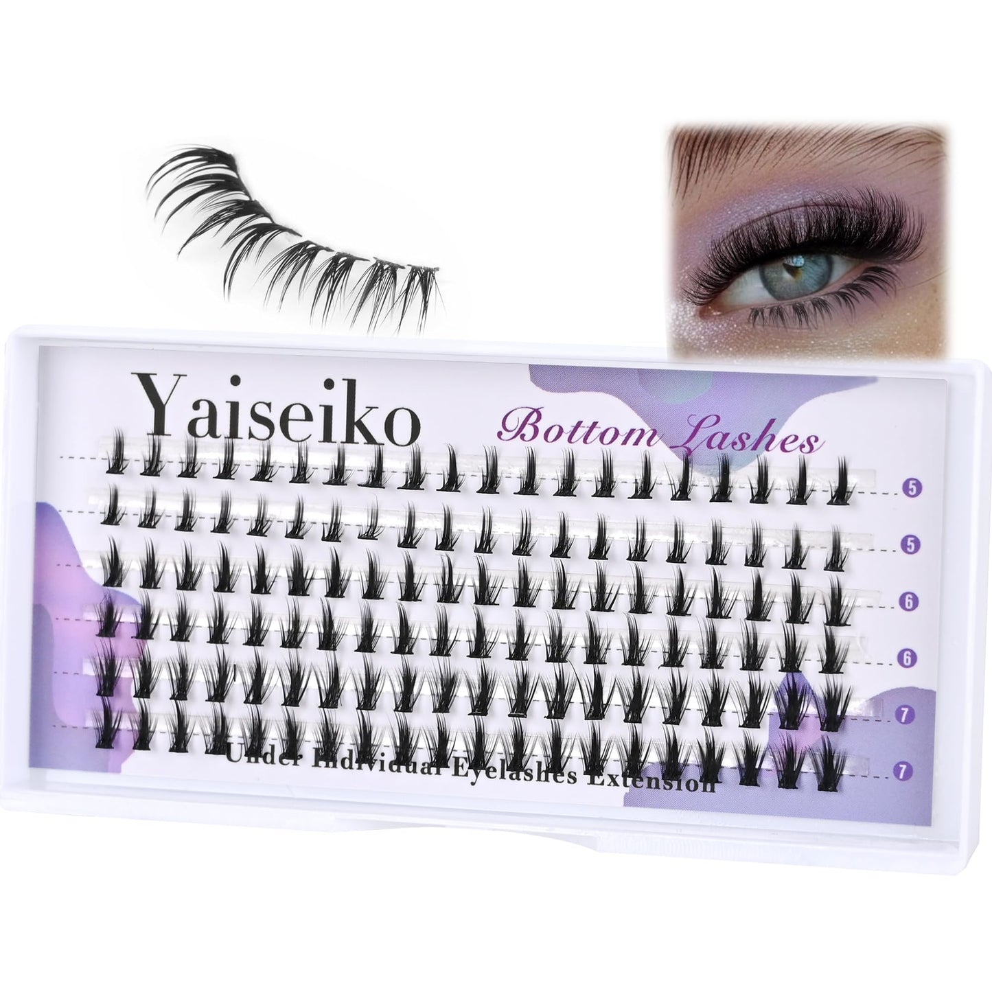Bottom Lash Clusters DIY Lash Extension Lower Individual Lashes 120pcs Wispy Natural Look Lower Eyelash Clusters Short Individual Cluster Lashes Manga Beauty and Personal Care Yaiseiko