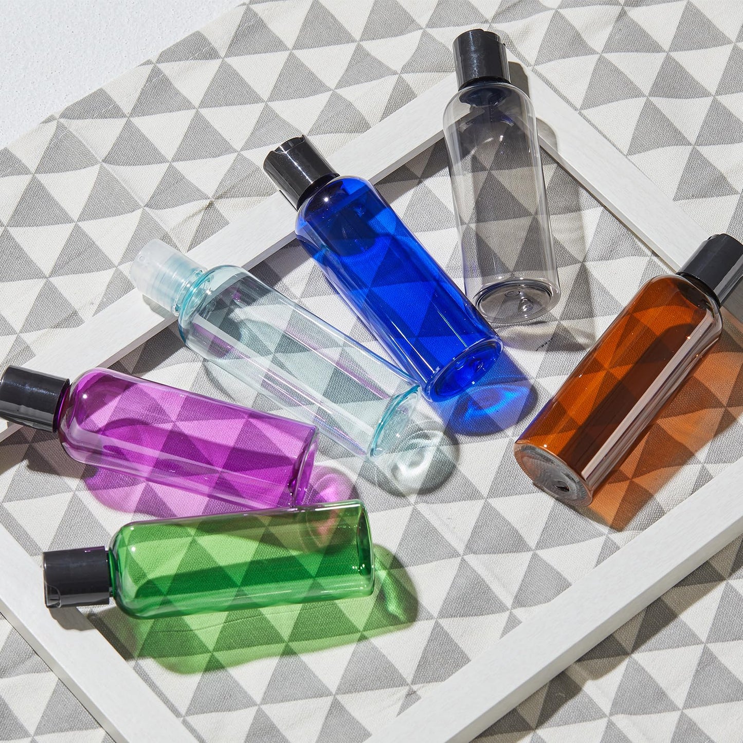 Travel Bottles for Toiletries 3.4 oz - Travel Size Containers for Shampoo Plastic - Small Empty Lotion Squeeze Bottle for Liquid TSA Approved - Leak