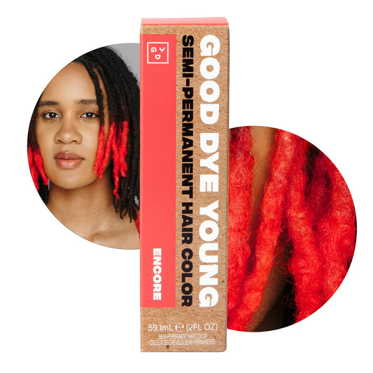 Good Dye Young Streaks and Strands Semi Permanent Hair Color (Encore Neon Coral) - UV Protective Temporary Conditioning Hue, 15-24+ Washes