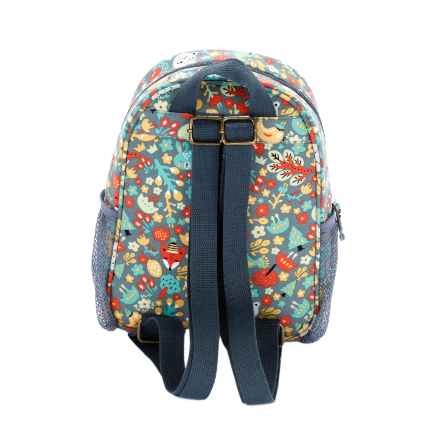 Little Kids/Toddler Mini Size Backpack (Age 3-8 Y) - Fun Animals Print (Forest Print -Grey)