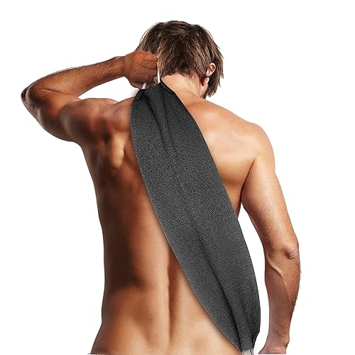 Evridwear Exfoliating Back Scrubber with Handles Two Sides for Body Shower Deep Cleans Skin Massages Invigorating Blood Circulation Men Women One Size