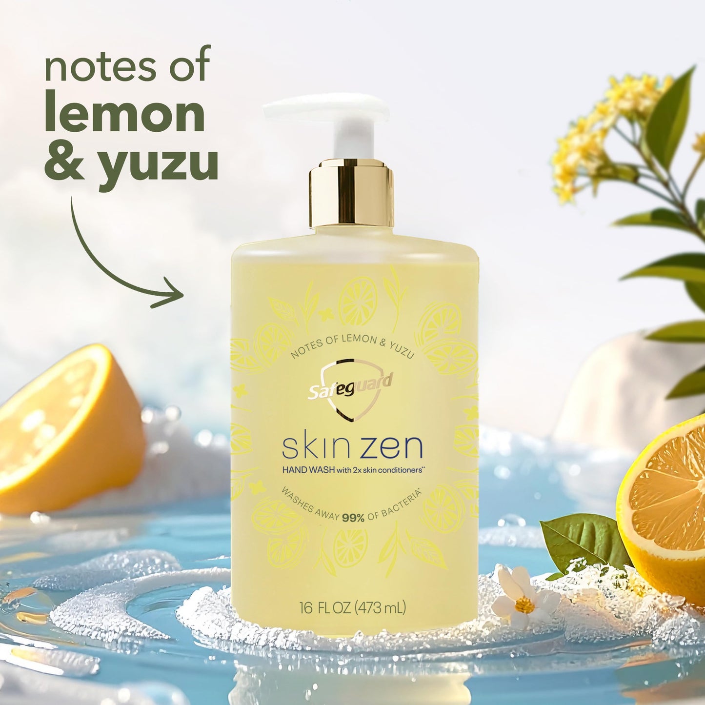 Safeguard Liquid Hand Soap, Skin Zen, Washes Away 99% Bacteria, Made with Natural Moisturizers & 2X Skin Conditioners, Safeguarding Families, PH Beauty and Personal Care Safeguard