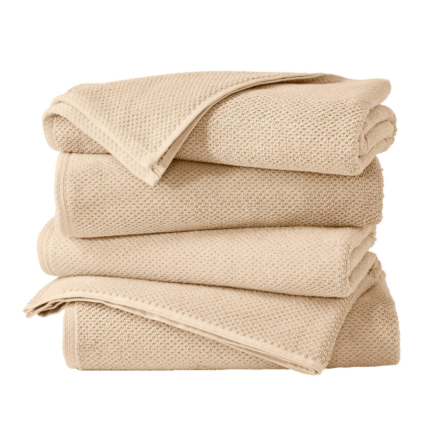 Great Bay Home 100% Cotton 4 Pack 54x27 Bath Towel Set - Absorbent, Quick-Drying, Durable Towels for Bathroom Decor - Low-Twist, Two-Ply Fibers…