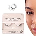KISS The New Natural False Eyelashes Single Pack, 12 mm, Natural Volume, Easy to Apply, Reusable Fake Lashes, Cruelty Free, Includes 1 Pair Half…