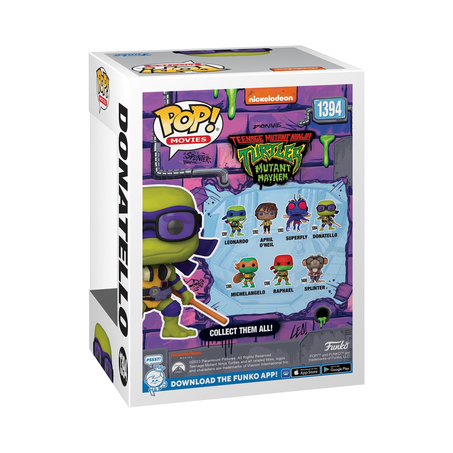 Funko POP! Movies: Teenage Mutant Ninja Turtles (TMNT) Donatello - Collectable Vinyl Figure - Gift Idea - Official Merchandise - for Kids & Adults…