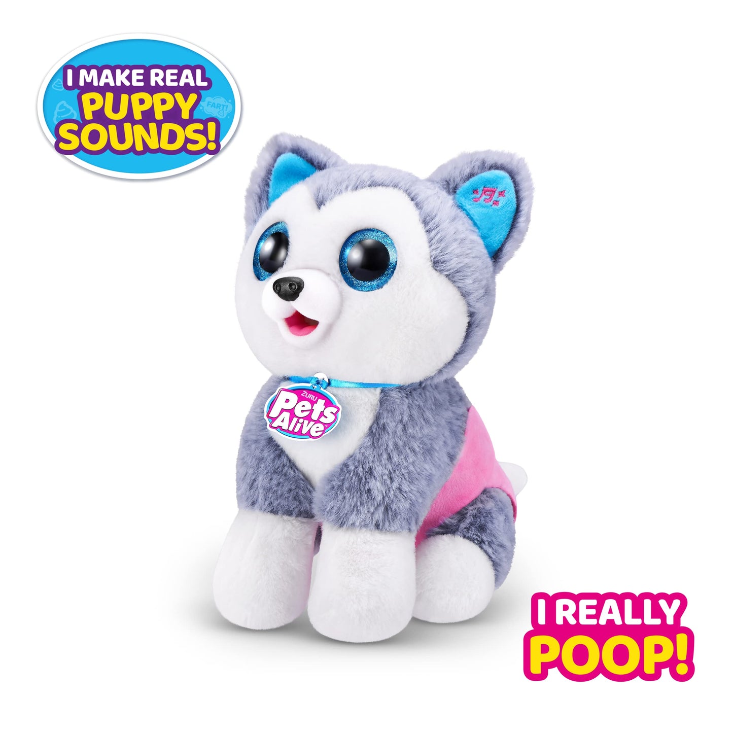 Pets Alive Pooping Puppies (Husky) by ZURU Surprise Puppy Plush, Ultra Soft Plushies, Interactive Toy Pets, Electronic Pet Puppy for Girls and…